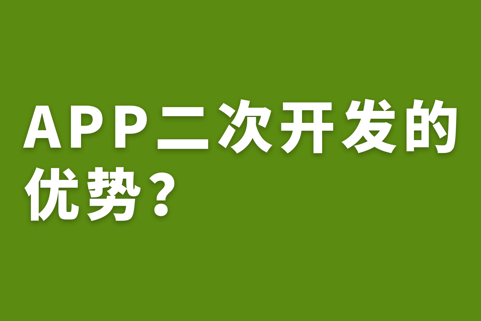 惠州APP二次开发的优势？